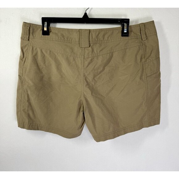 Marmot Ginny Shorts Womens 12 Khaki Tan Button Pockets Nylon Cotton Stretch - Picture 2 of 9